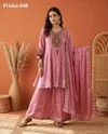 K 1173 By Naisha Roman Glass Embroidery Plazzo Suits 